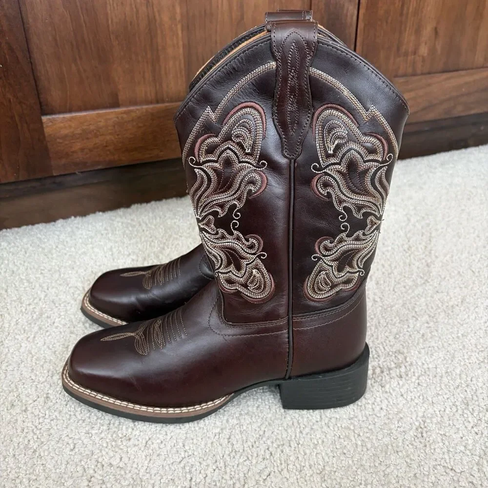 NWOT Shyanne Solstice Women’s Flynn Western Boots Brown Leather Sz 7 Cowboy